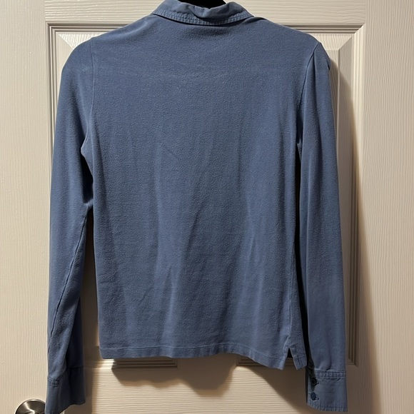 Women’s Soft Button-Up Shirt Business Casual Medium Blue Old Navy Medium Collar - Picture 2 of 6